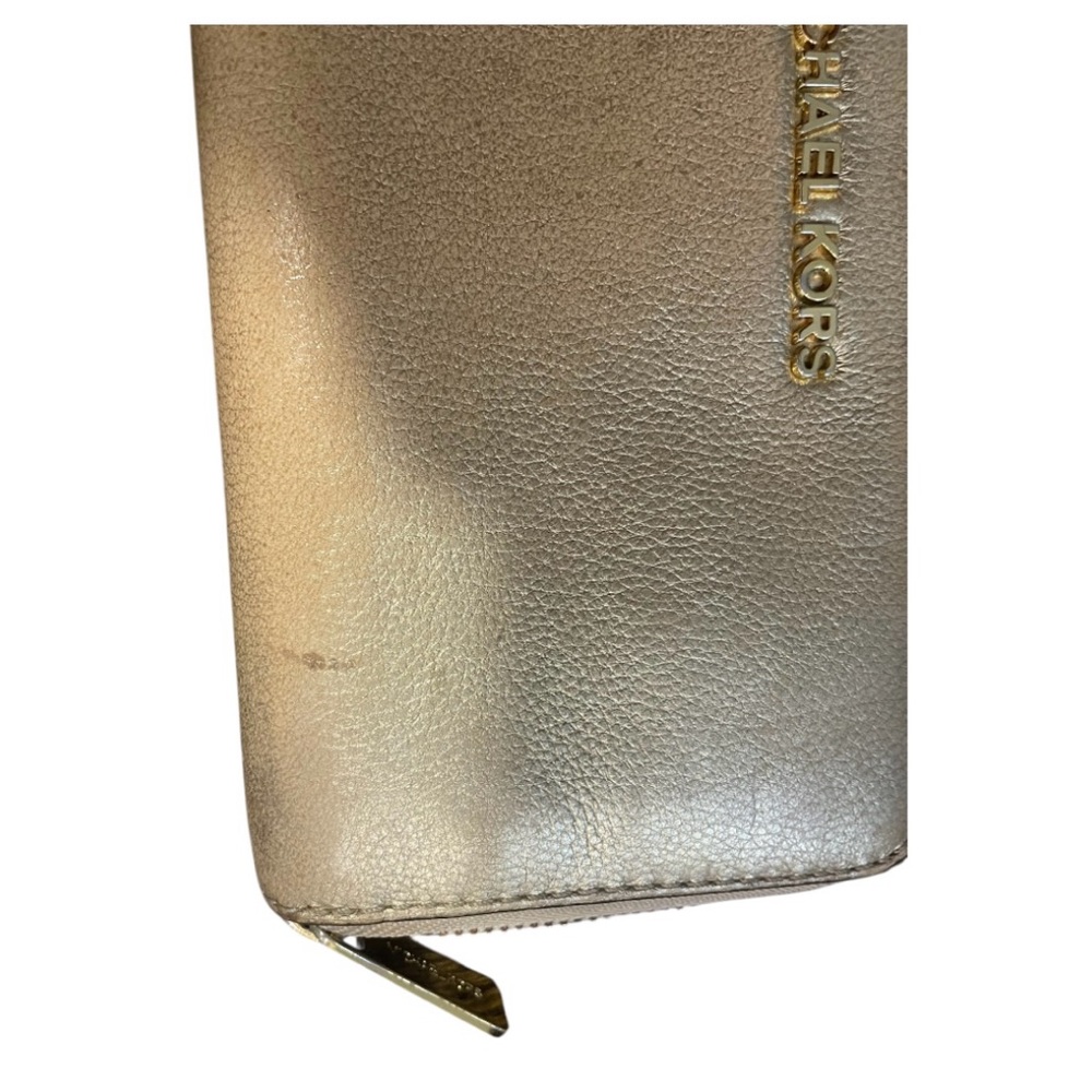 Michael Kors Metallic Gold Zip Wallet - Picture 5 of 12